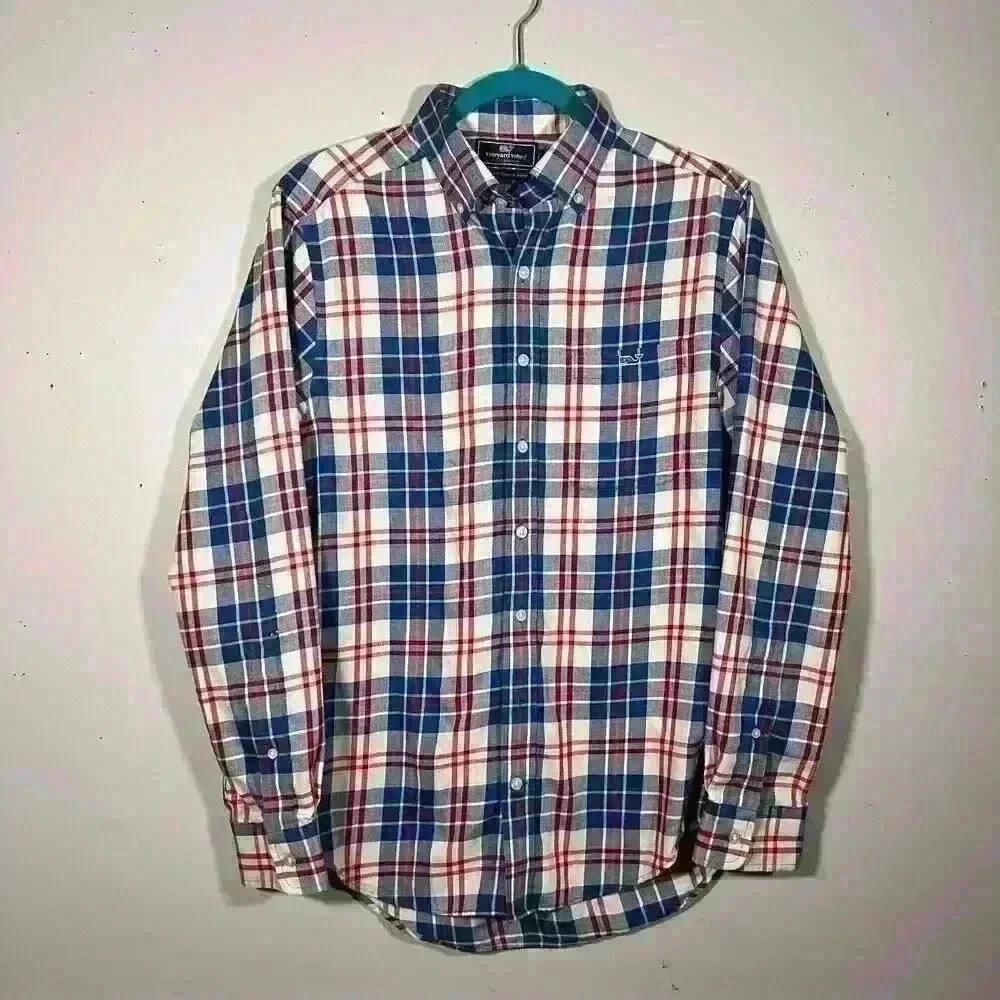 Vineyard Vines Performance Slim Fit Tucker Shirt Men’s Size Small Plaid Button